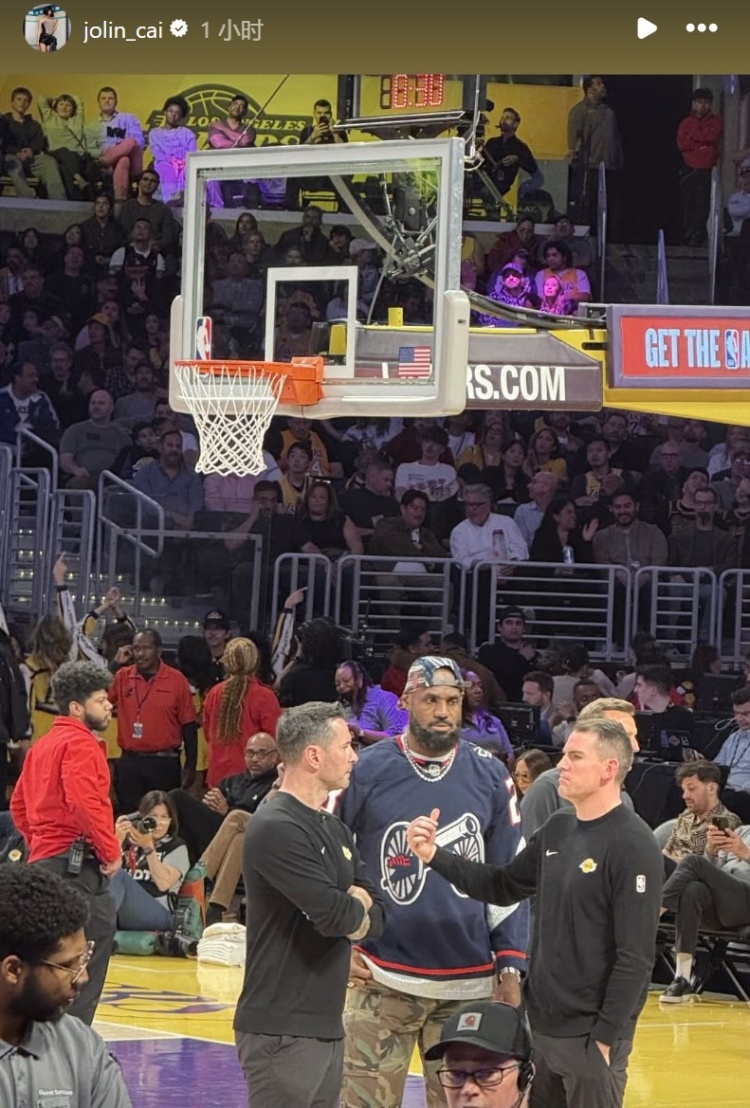  蔡依林現(xiàn)場觀戰(zhàn)掘金湖人 曬照詹姆斯、東契奇和約基奇