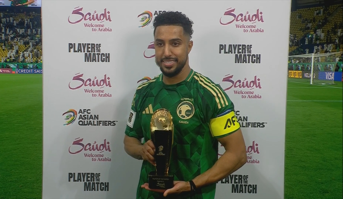  打入全場唯一進(jìn)球，多薩里當(dāng)選國足vs沙特全場最佳