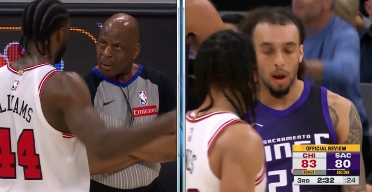  動(dòng)作有點(diǎn)大！帕威防守中推翻德文-卡特 被吹一級(jí)惡意犯規(guī)