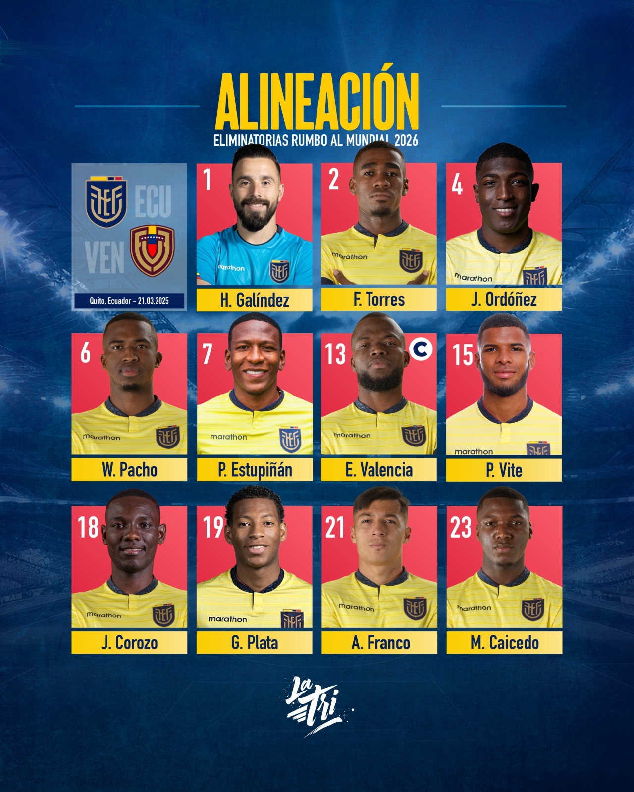  厄瓜多爾vs委內(nèi)瑞拉首發(fā)：凱塞多、埃斯圖皮尼安、帕喬先發(fā)