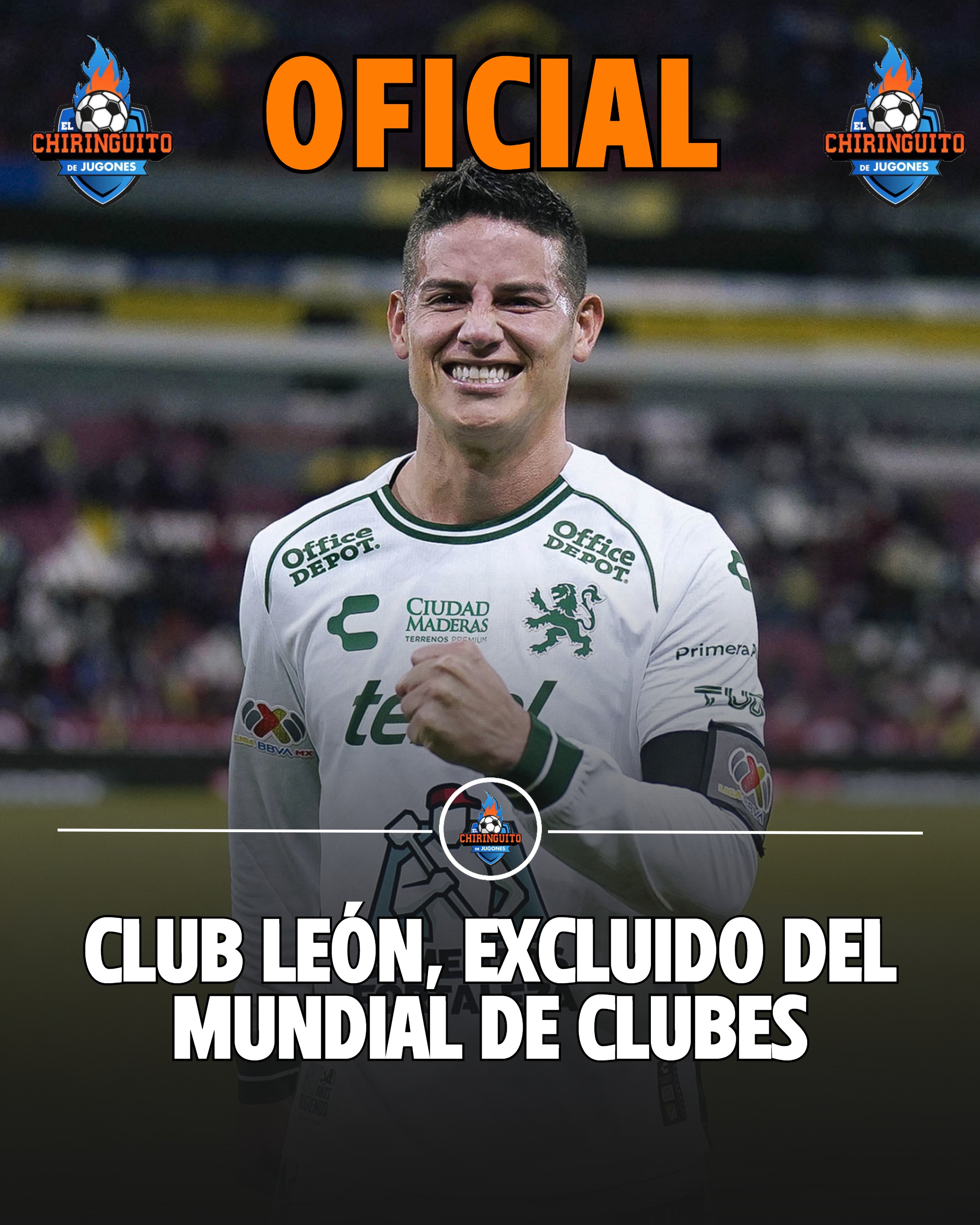  33歲J羅無緣世俱杯！萊昂被FIFA排除出世俱杯，切爾西所在組剩3隊(duì)