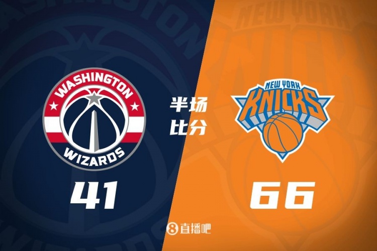  半場戰(zhàn)報：大橋16中10爆砍24分 奇才三分16中2 尼克斯領(lǐng)先25分