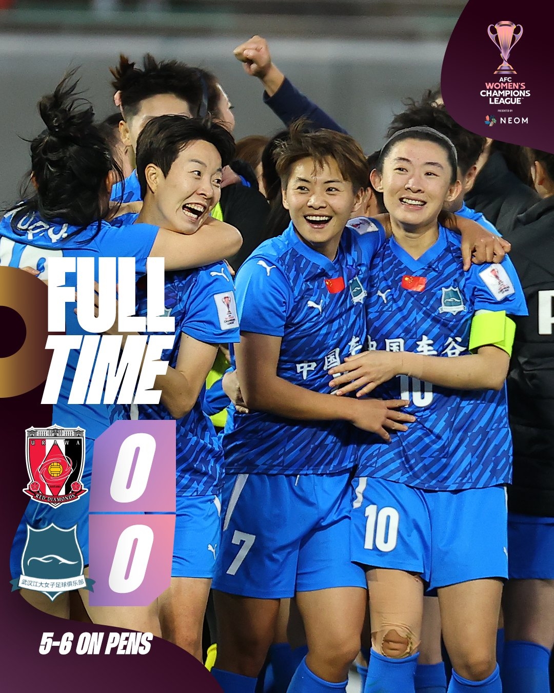 足球報：武漢女足出奇招淘汰浦和紅鉆，亞冠已獲得30萬美元獎金