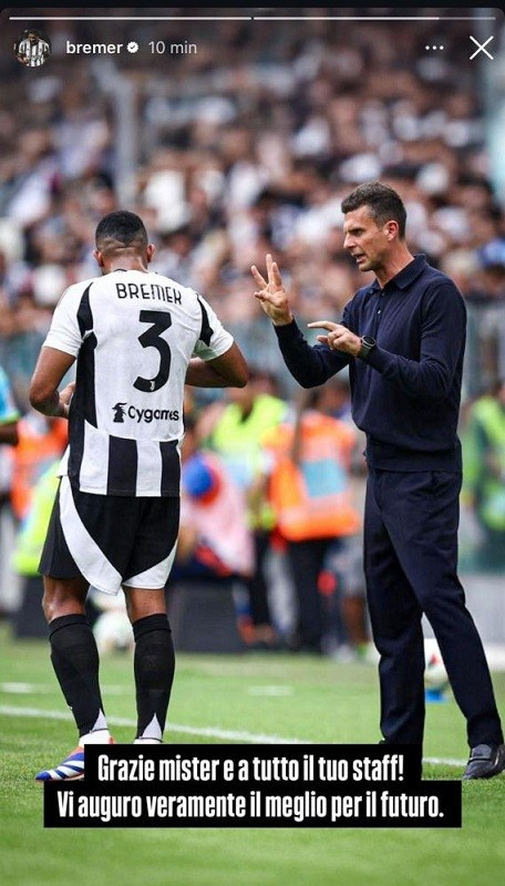  布雷默告別莫塔：感謝教練和你的助手！衷心祝愿你在未來一切順利