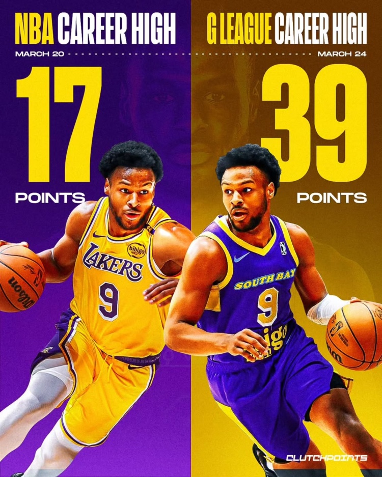  在進(jìn)步！布朗尼一周內(nèi)先后創(chuàng)下個人NBA和G聯(lián)盟單場得分新紀(jì)錄