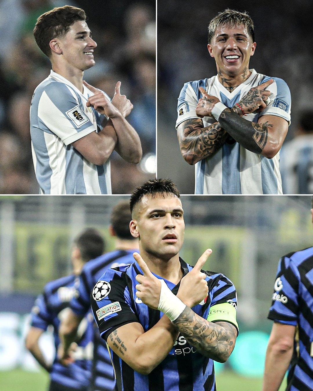  我們都是勞塔羅！小蜘蛛與恩佐進(jìn)球后均模仿勞塔羅標(biāo)志性慶祝