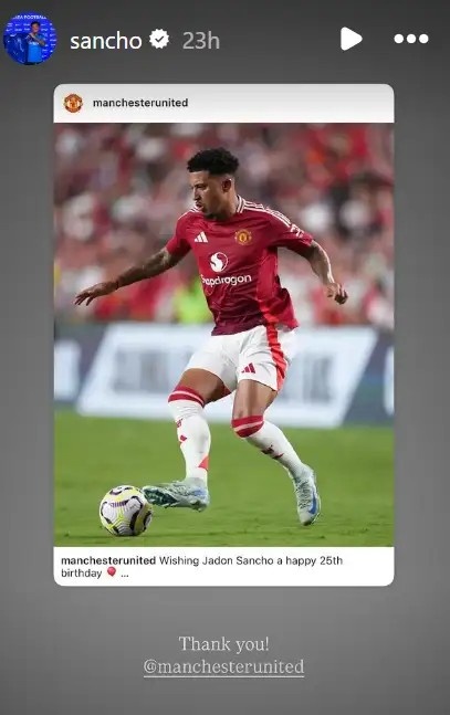  桑喬轉發(fā)曼聯(lián)為他慶生的動態(tài)，魔迷熱議：壞了，該不會真要回來吧