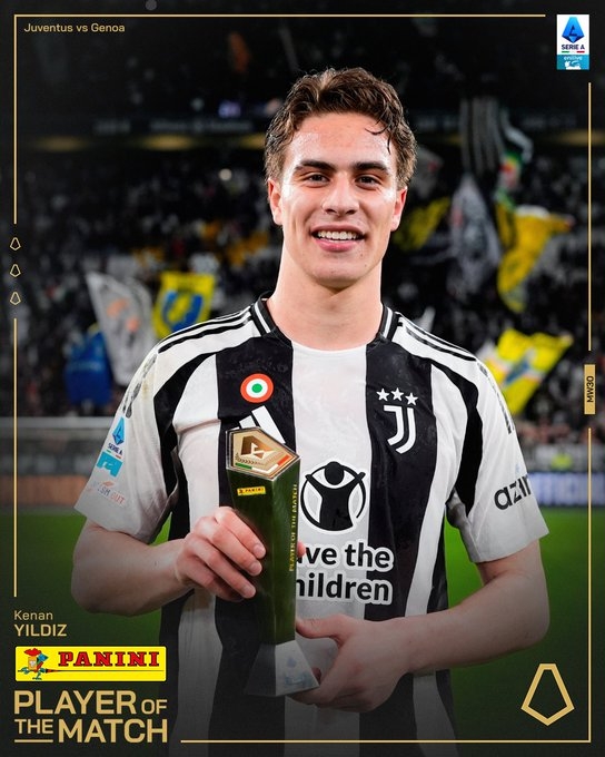  一條龍破門打進全場唯一進球，伊爾迪茲當選尤文VS熱那亞全場最佳