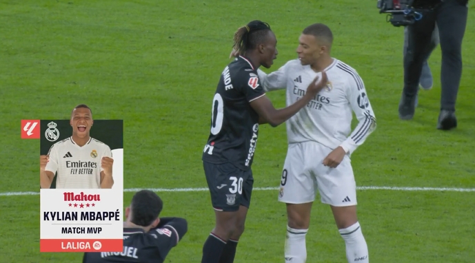  姆巴佩當(dāng)選全場最佳球員：9次射門打進(jìn)2球，7次過人3次成功