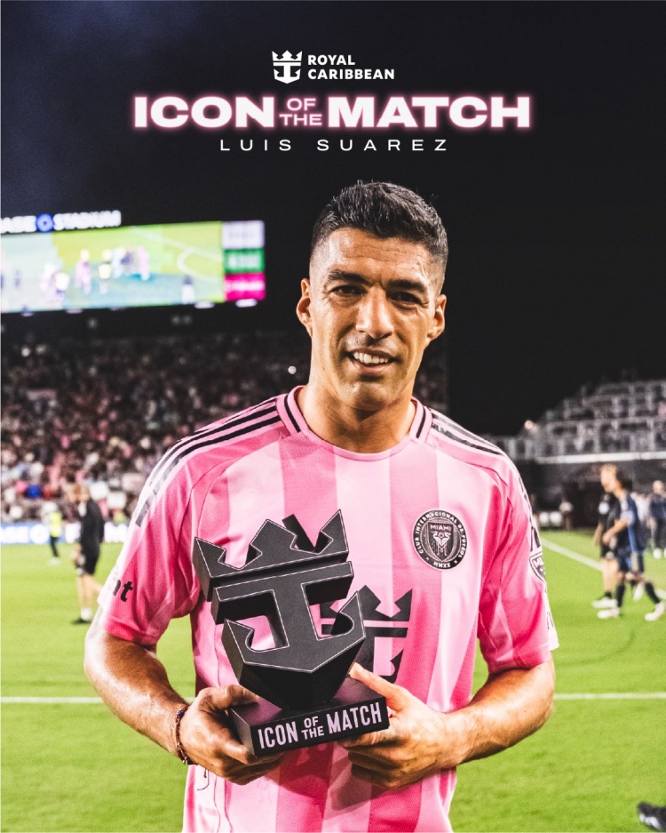  助攻梅西！蘇亞雷斯當(dāng)選本場(chǎng)比賽邁阿密隊(duì)內(nèi)最佳球員