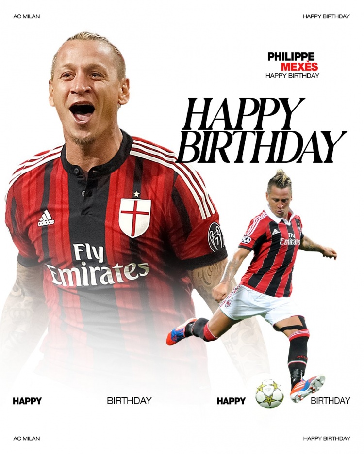  米蘭祝梅克斯43歲生日快樂，效力紅黑軍團(tuán)5年出戰(zhàn)114場