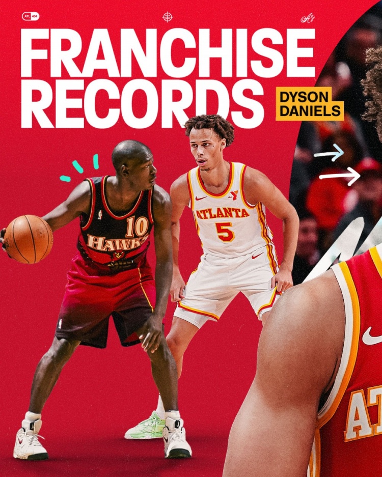  亞特蘭大神偷！丹尼爾斯本賽季已搶斷213次 創(chuàng)老鷹隊(duì)史新紀(jì)錄！