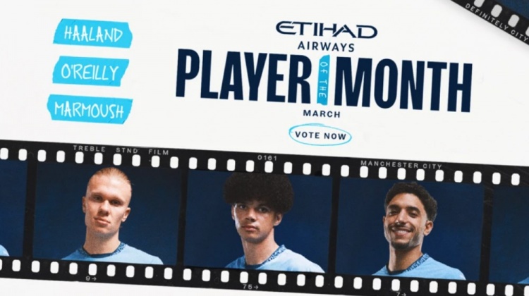  曼城3月隊內(nèi)最佳候選：哈蘭德、尼科-奧賴?yán)?、馬爾穆什
