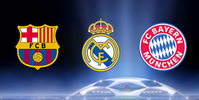  歐冠歷史總晉級八強次數(shù)：皇馬39次、拜仁34次、巴薩24次列前三