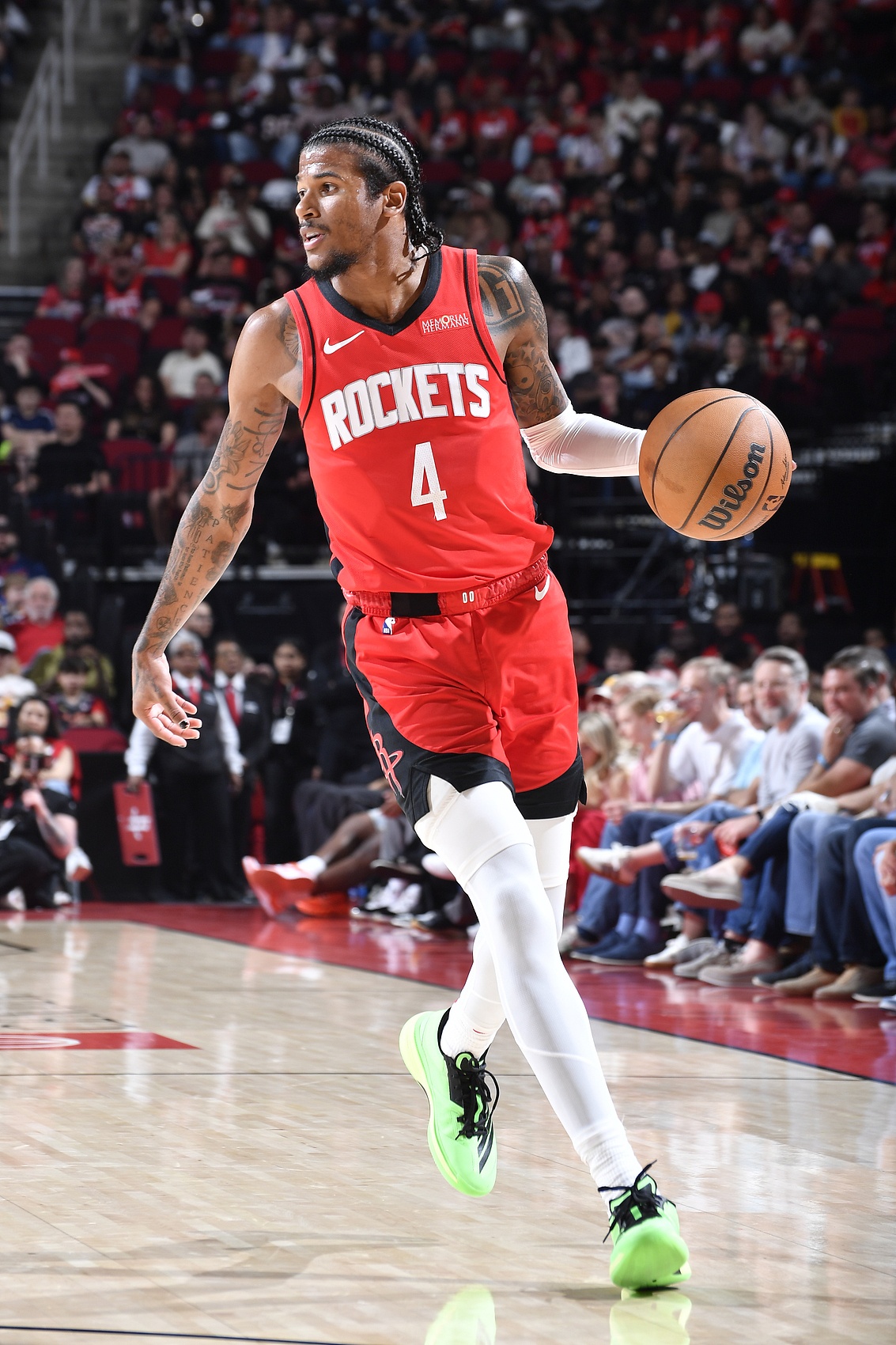  來感覺了！杰倫-格林第三節(jié)4中2得14分3板 前三節(jié)已得到29分