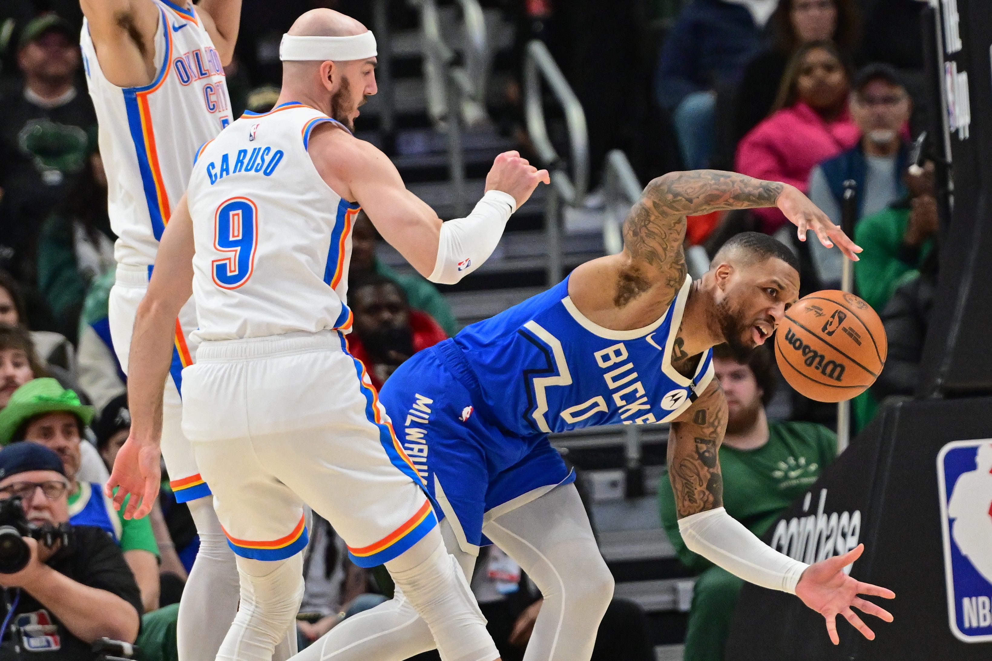  鎖死箭頭！卡魯索10分3板5助1斷1帽 防到利拉德下半場0運動戰(zhàn)進球