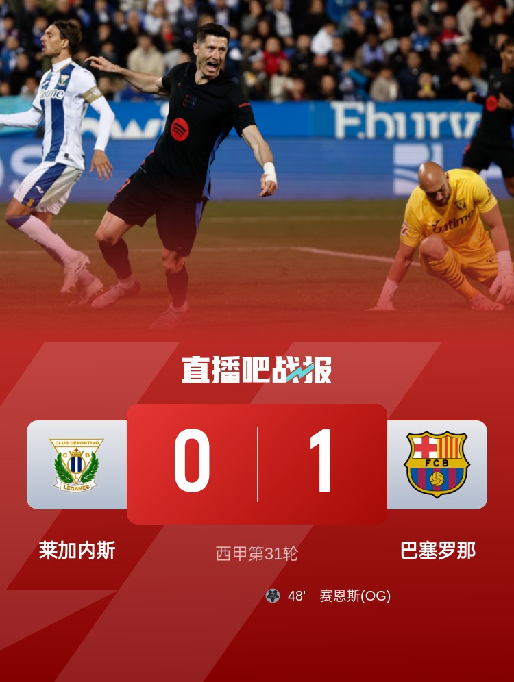  萊加內(nèi)斯中場：巴薩不像往常那么強(qiáng)勢，我們踢得很好卻一無所獲