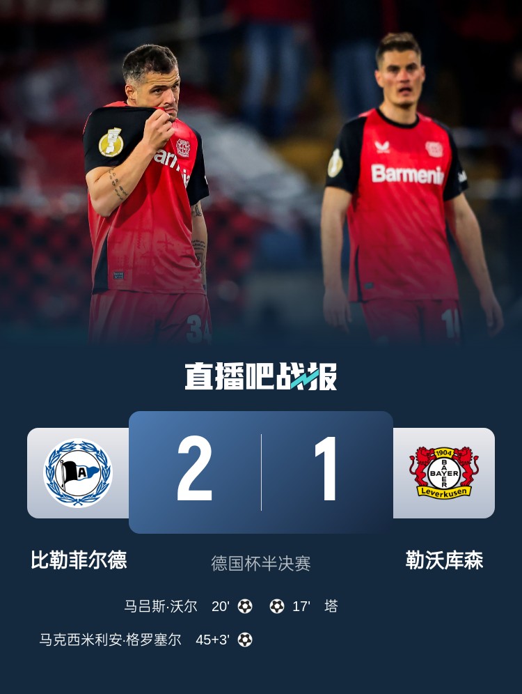  比勒菲爾德是史上第4支晉級(jí)德國(guó)杯決賽的德丙球隊(duì)，此前3隊(duì)未奪冠